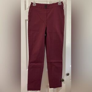 2/$15 Burgundy Pull on Pants Size 8